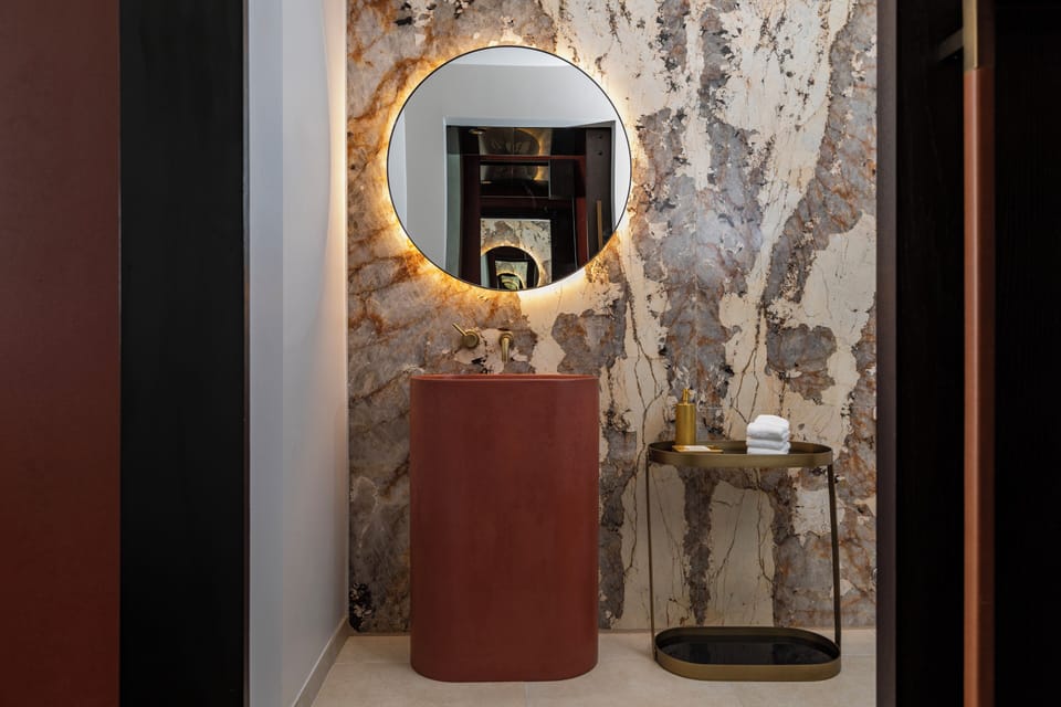 Designer toiletries, hair dryer, bathrobes, slippers