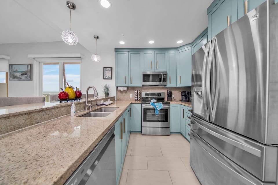 Fully stocked kitchen with everything you'll need to prepare your meals.