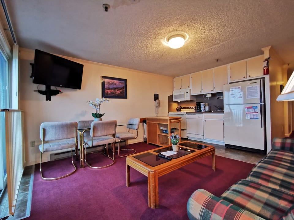 Open-plan living and kitchen area