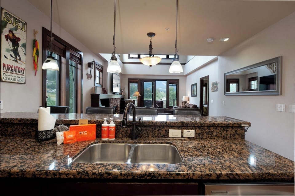 Kitchen overlook into the Main Living Space