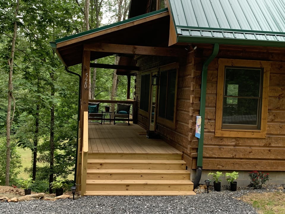 Inviting front porch.