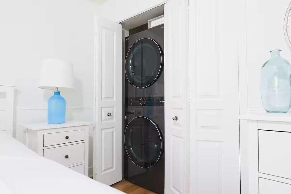 Laundry Center in Main Floor Primary Bedroom available for use during your stay.