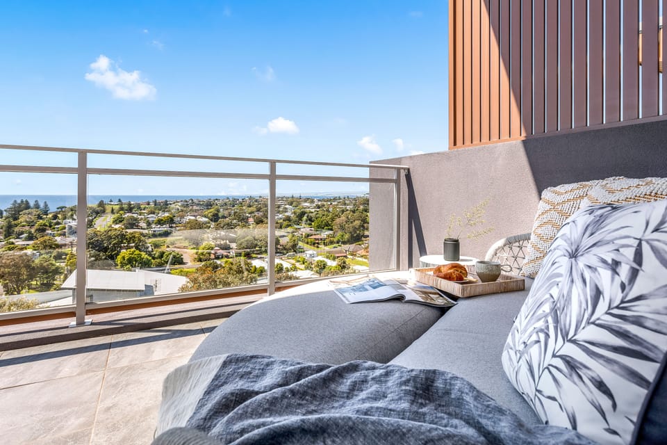 Amazing day bed and even better view!
Situated on generous main bedroom balcony