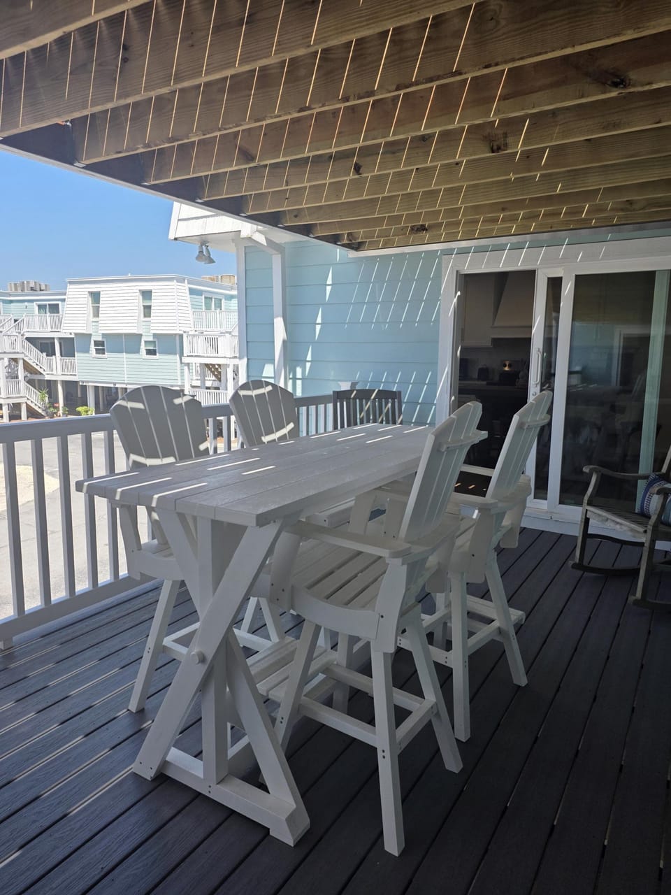 Outdoor seating off main living area