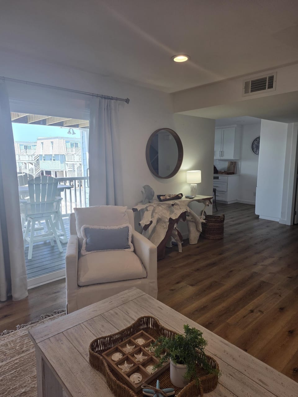 Balcony off of the living room 