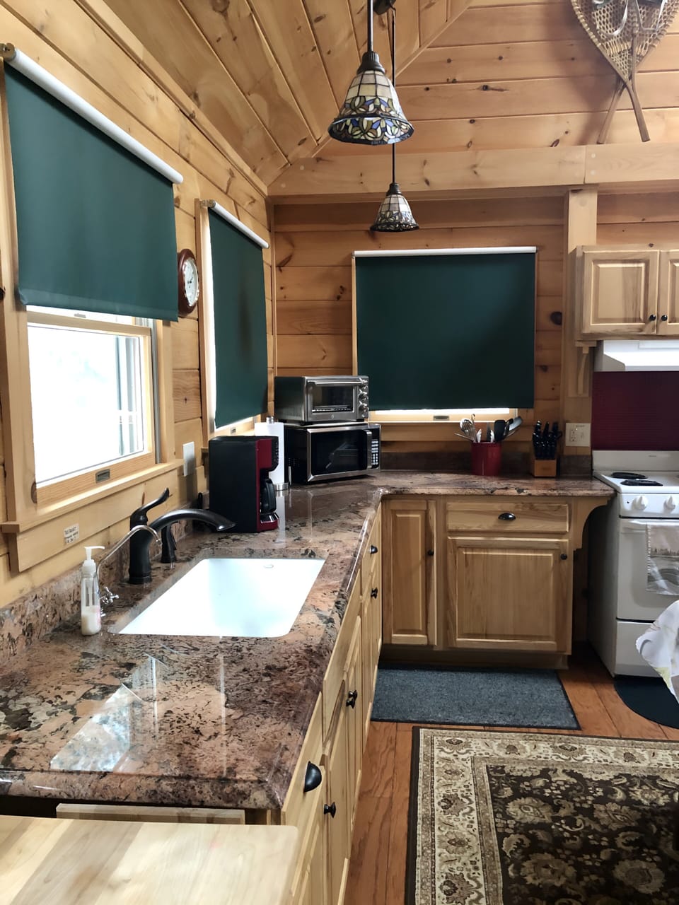 Kitchen with granite countertops