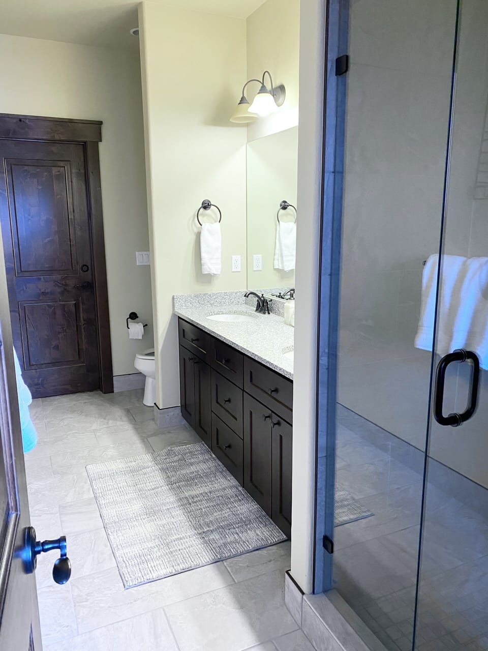Master bathroom with huge walk-in closet!