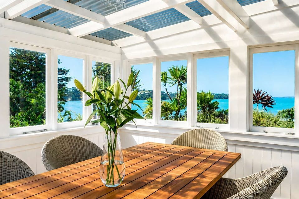 Outdoor Dining Area with Sea View