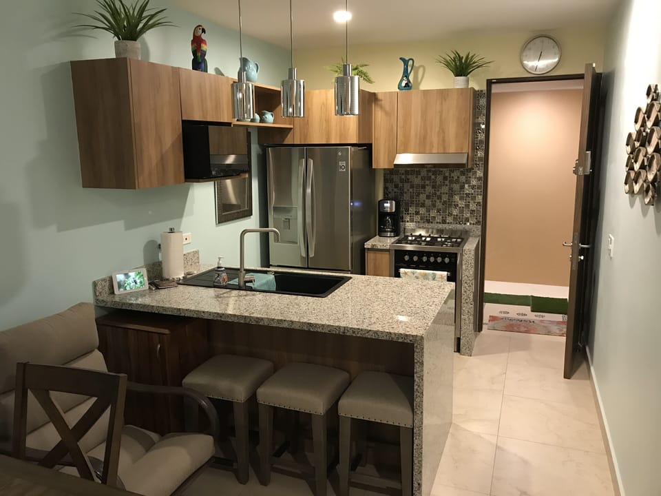 Nice Functional Kitchen with Ice Maker in the Fridge !