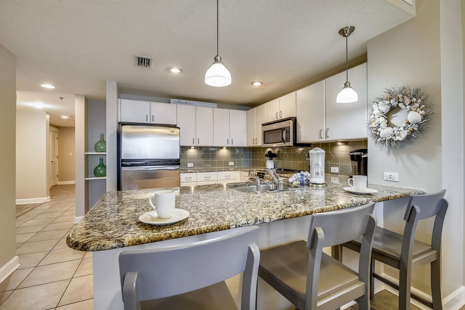 Full Size Kitchen with Bar Seating