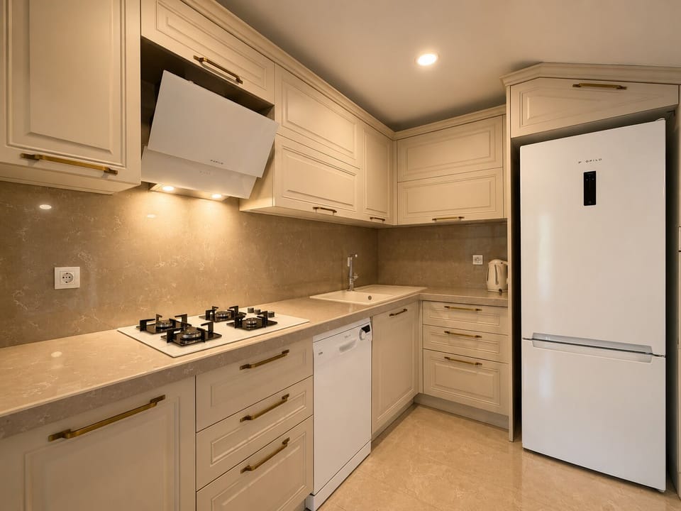 Classic Loft | Private kitchen | Fridge, oven, stovetop, electric kettle