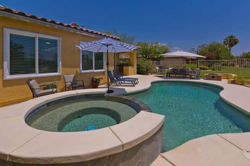 Your own Pool and Spa to soak in the desert weather.