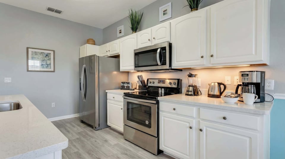 Prepare delicious meals in our stylish kitchen, designed to inspire your culinary adventures.