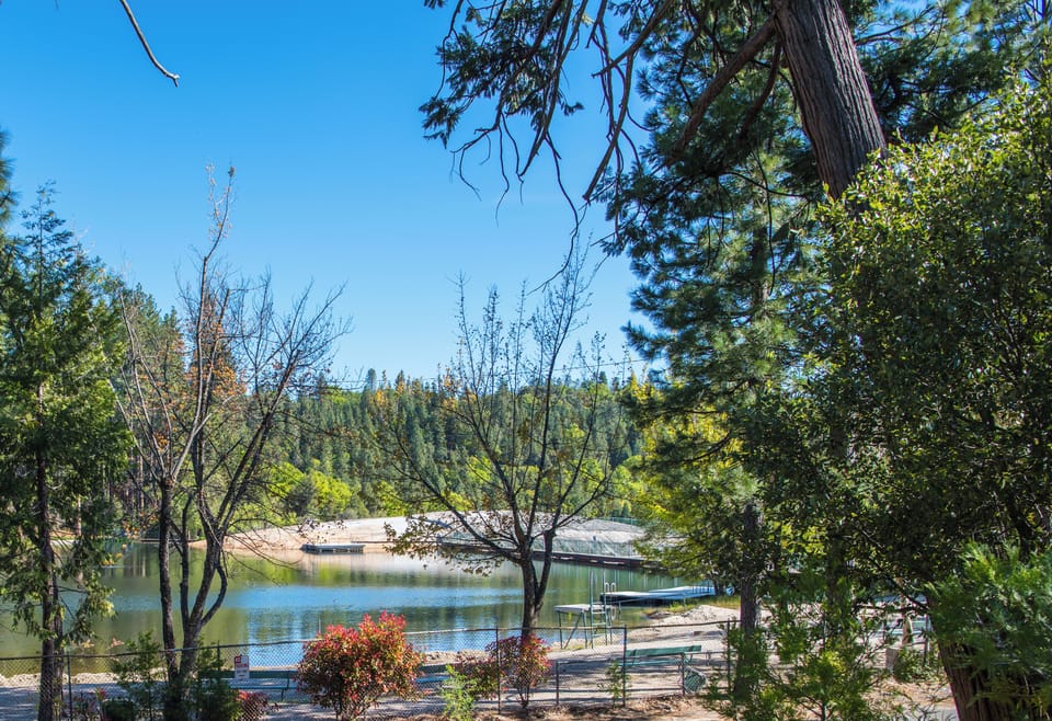 Beautiful Twain Harte Lake, private lake, life guards and beaches.