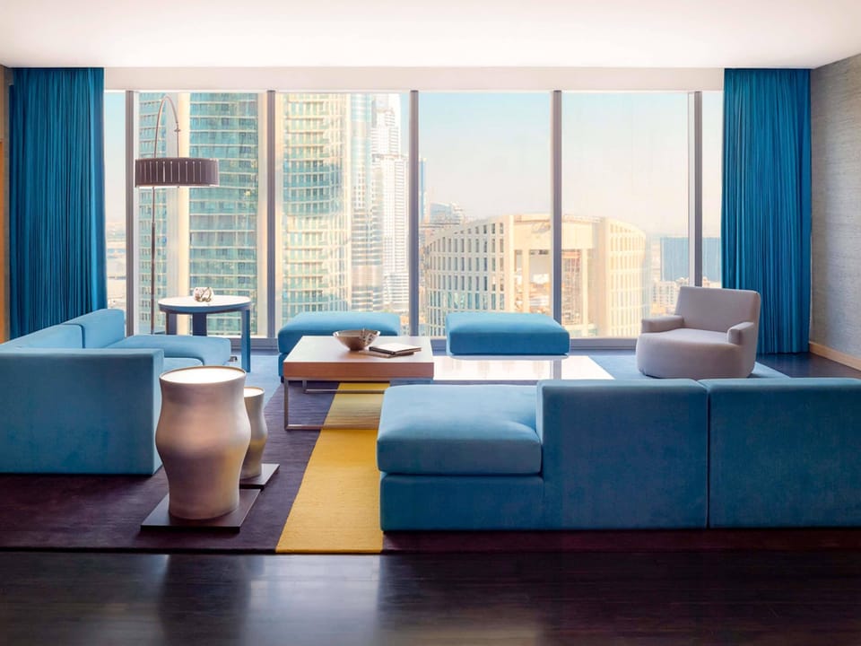 Presidential Suite, 1 King Bed, Club Millésime access (Burj Khalifa View) | Premium bedding, down comforters, pillowtop beds, minibar