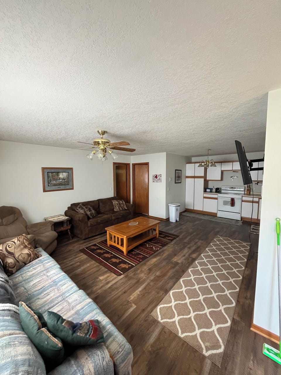 Living room with 2 pull out sofa beds -capability of sleeping 3