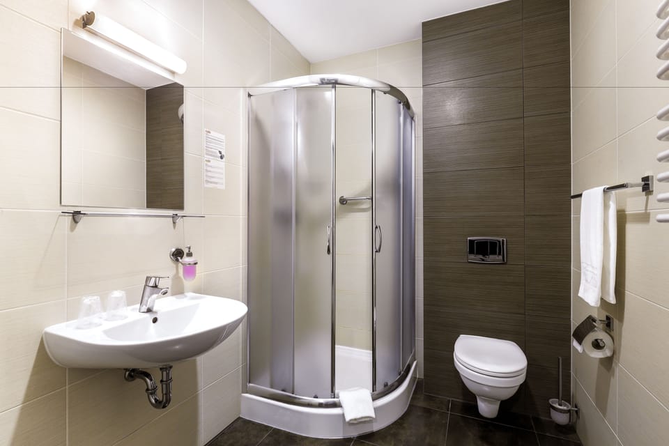 Standard Twin Room | Bathroom | Shower, hair dryer, towels