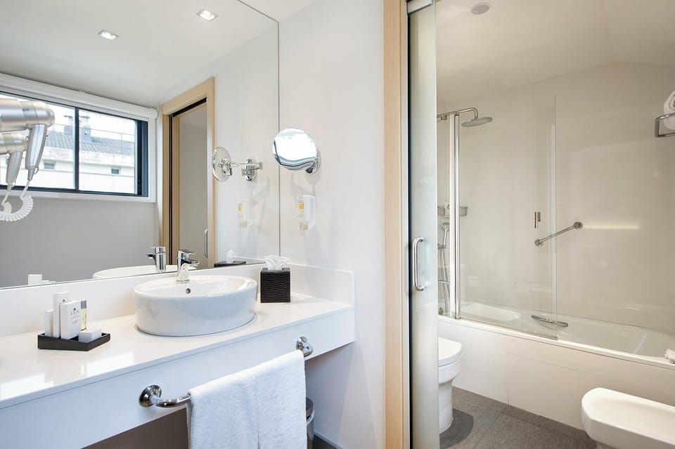 Free toiletries, hair dryer, towels
