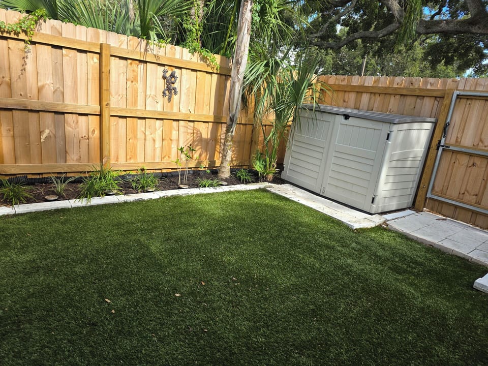 Fenced in yard 
