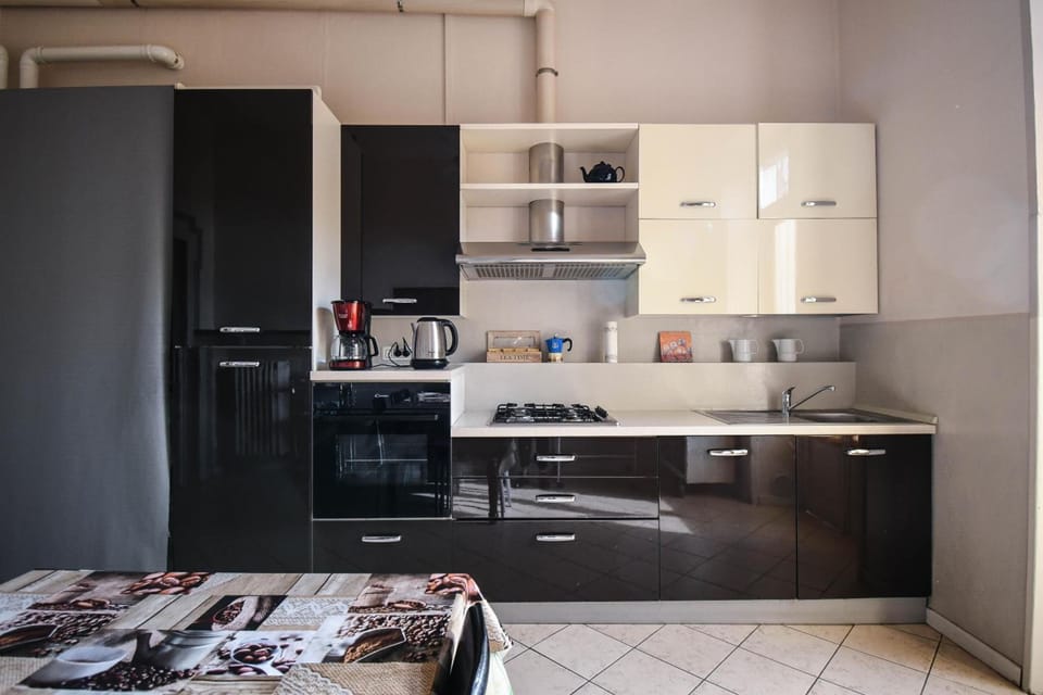 Fridge, electric kettle, freezer, paper towels