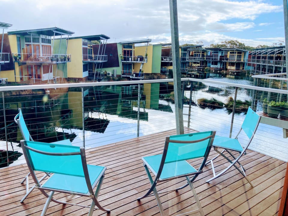Villa 95 South Shores Resort - relax on the upper deck overlooking the lagoon