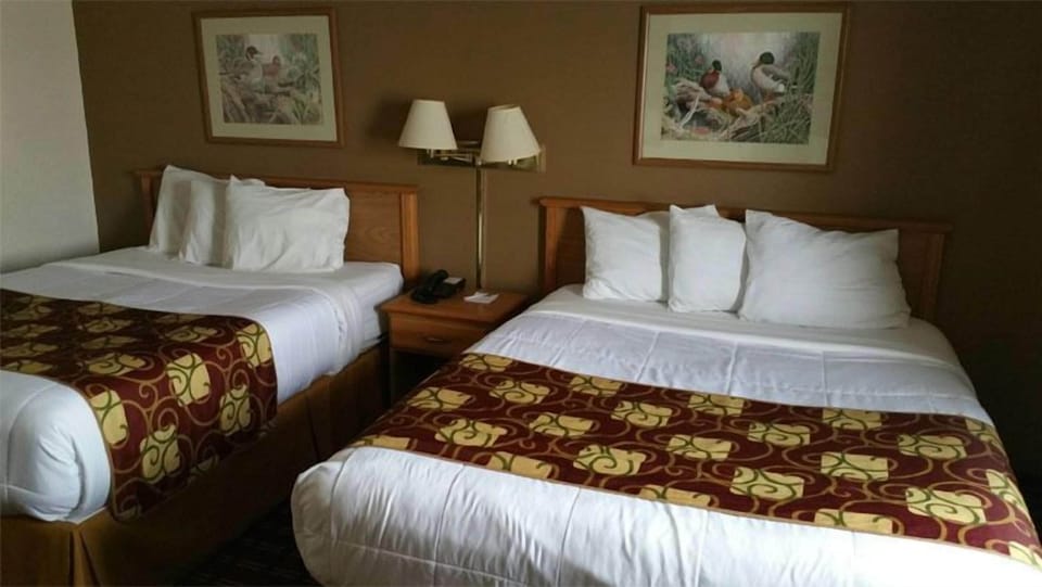 Room, 2 Queen Beds, Non Smoking | Desk, iron/ironing board, free WiFi, bed sheets