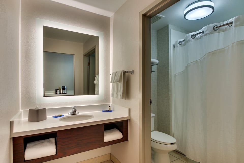 Free toiletries, hair dryer, towels