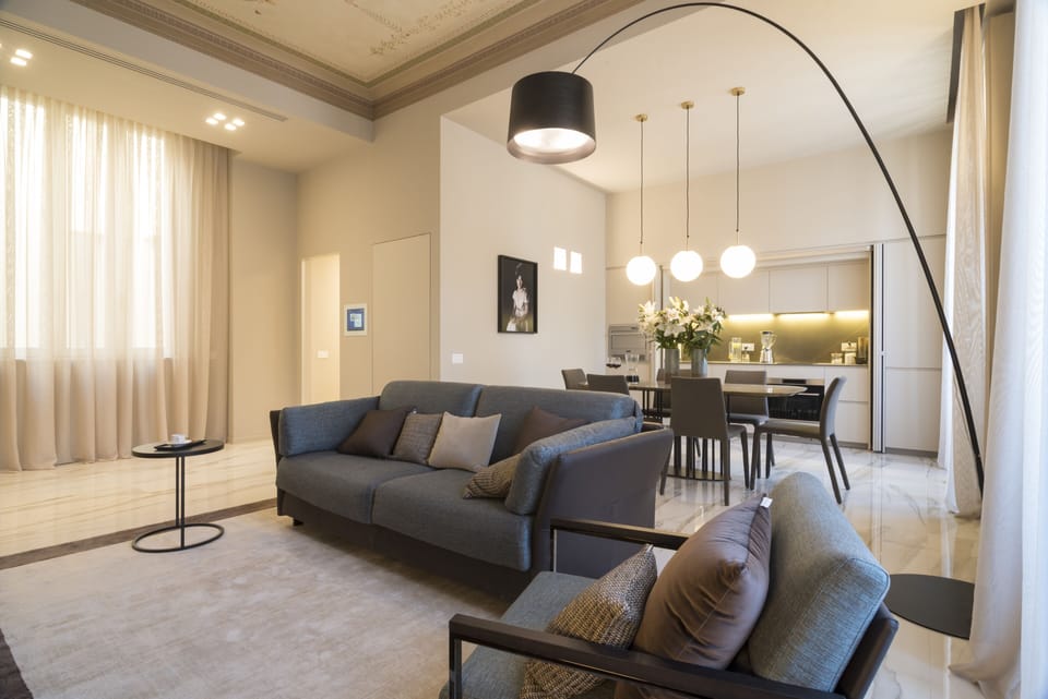 City Apartment | Living area | 30-inch TV with digital channels