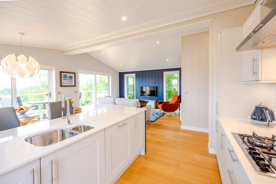Ground floor: From the kitchen overlooking the living area