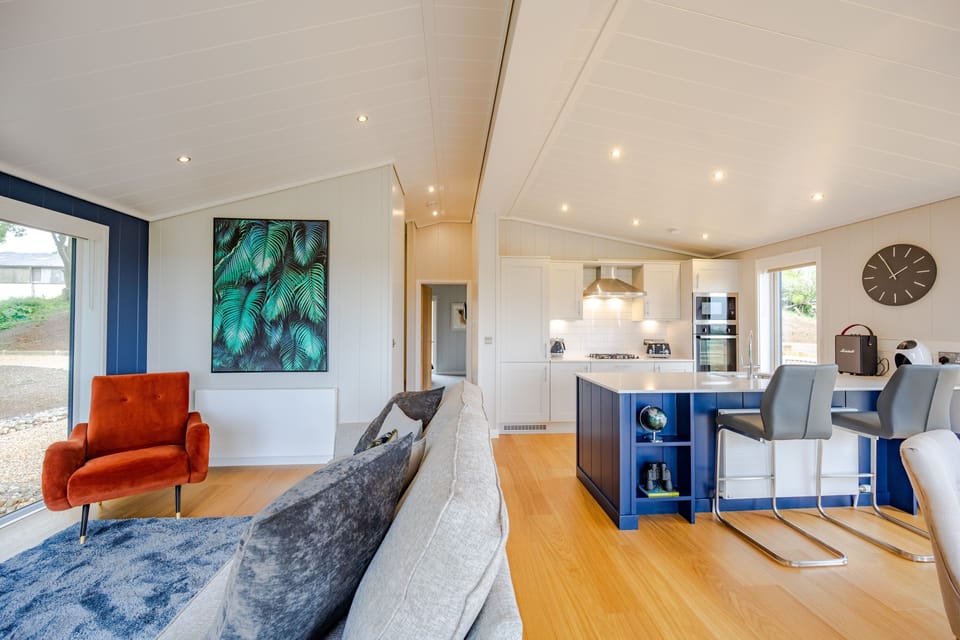 Ground floor: Looking to the kitchen from the sitting area