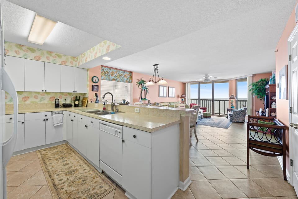 The spaciousness of this condo is enhanced by the open floor plan.