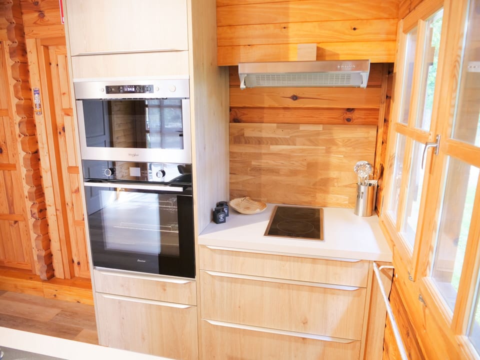 Family Cottage, Private Bathroom, Pool View (Le Petit Champigny) | Shared kitchen | Highchair