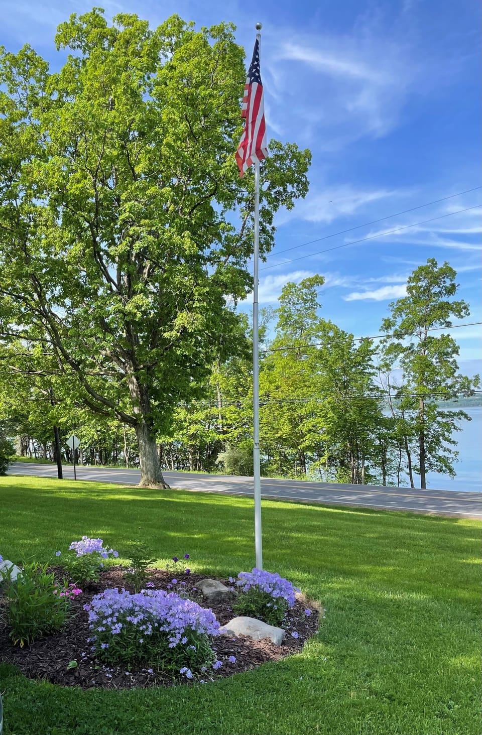 View from the house to the lake area- lake access is fully private.