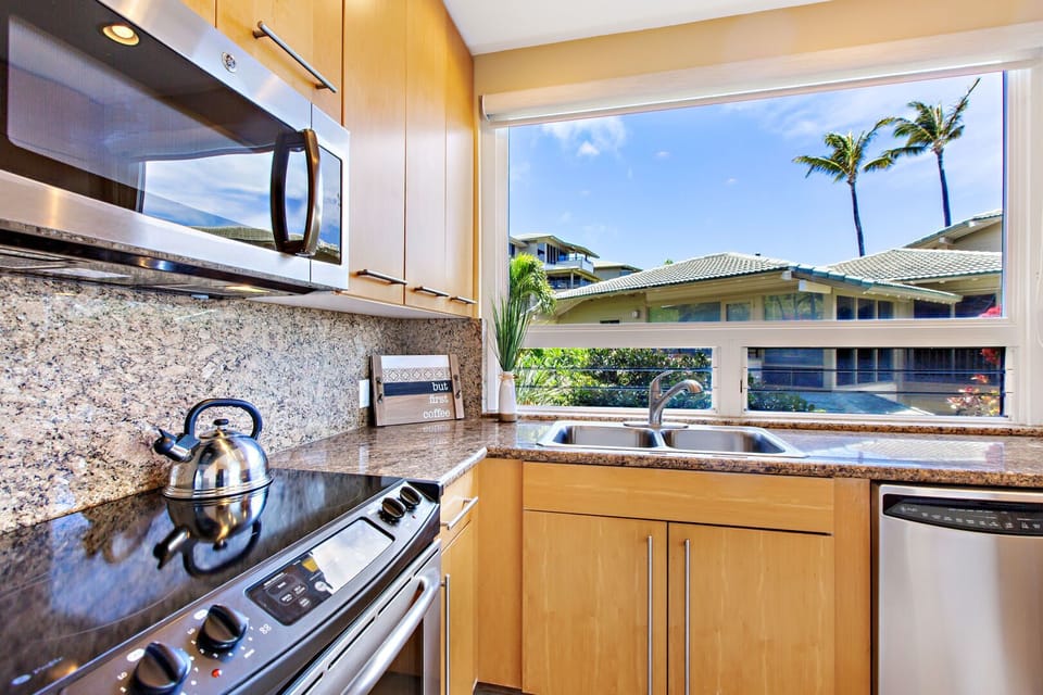 Ample counter space makes meal prepping a breeze