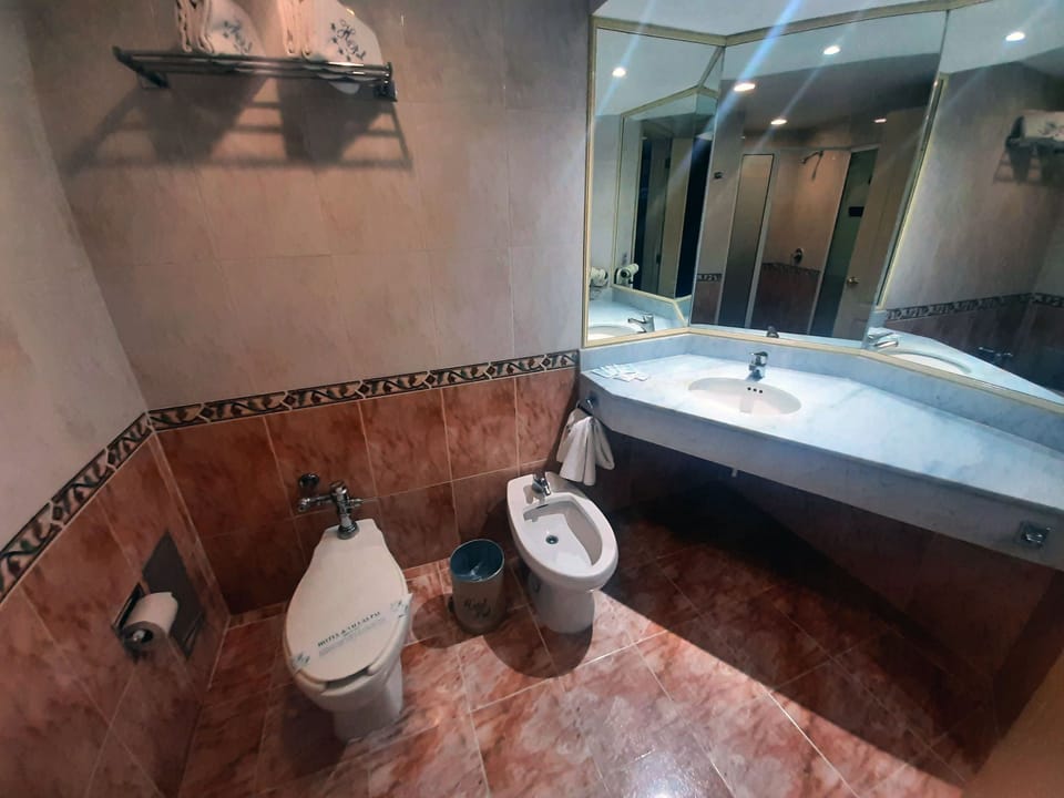 Shower, hair dryer, bidet, soap
