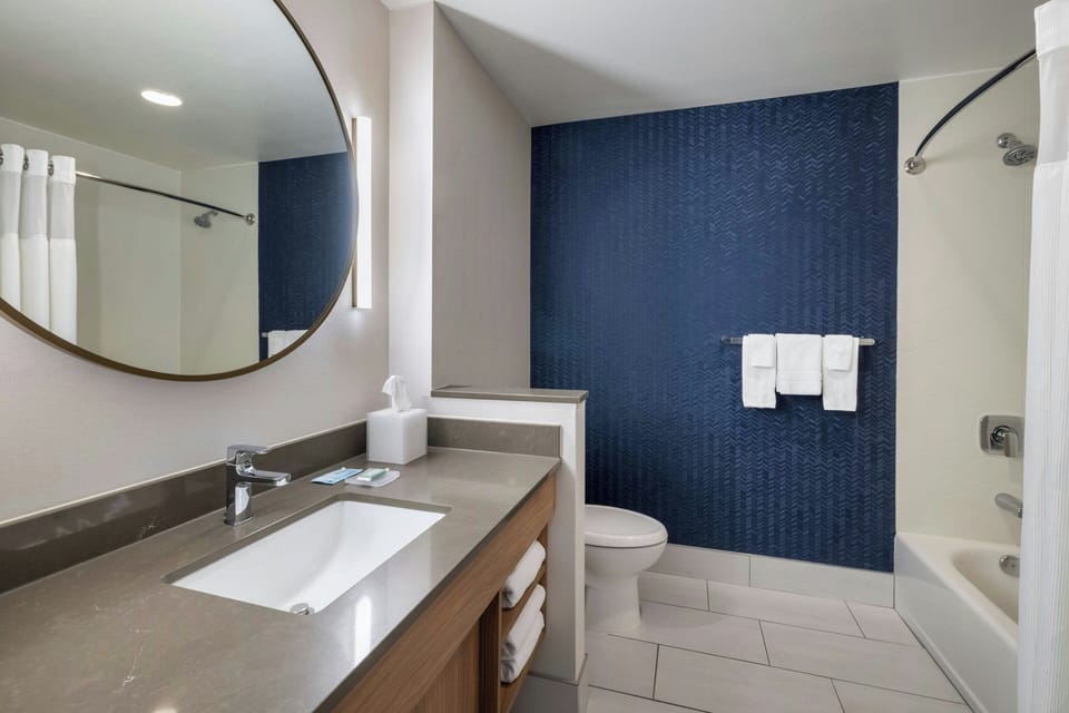 Hair dryer, towels