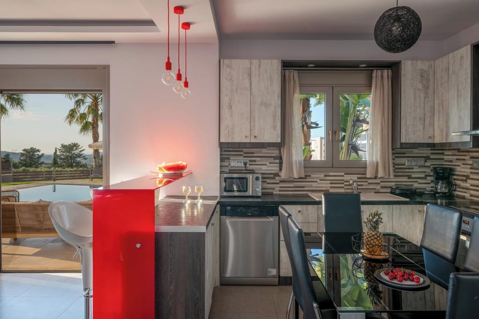 Fully equipped functional kitchen.