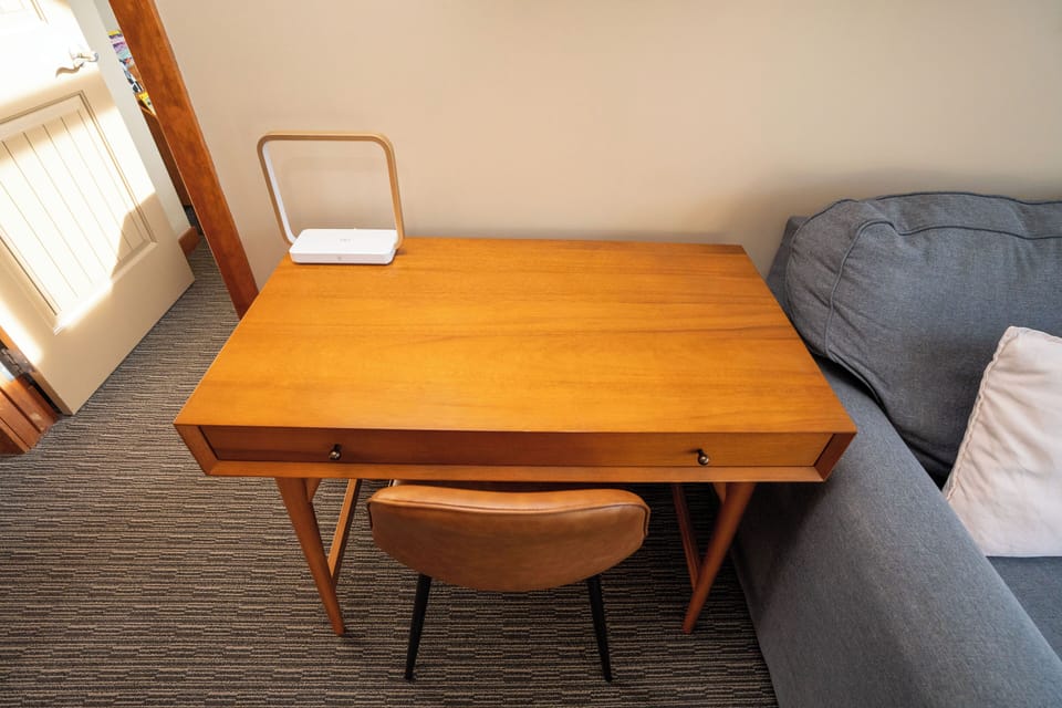 Desk for sneaking in a bit of work