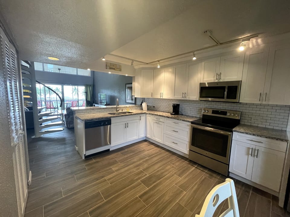 New renovated kitchen with a view