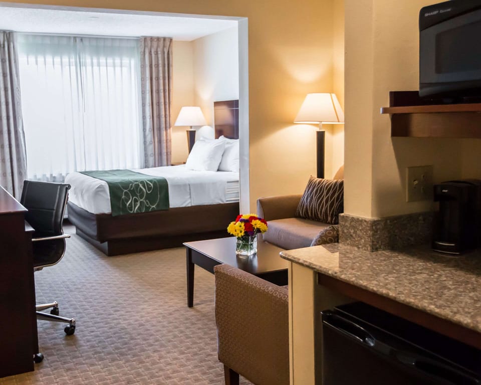 Hypo-allergenic bedding, in-room safe, desk, iron/ironing board