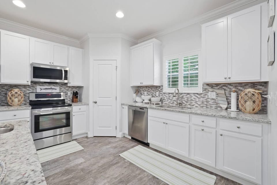 Fully stocked kitchen for home-cooked meals