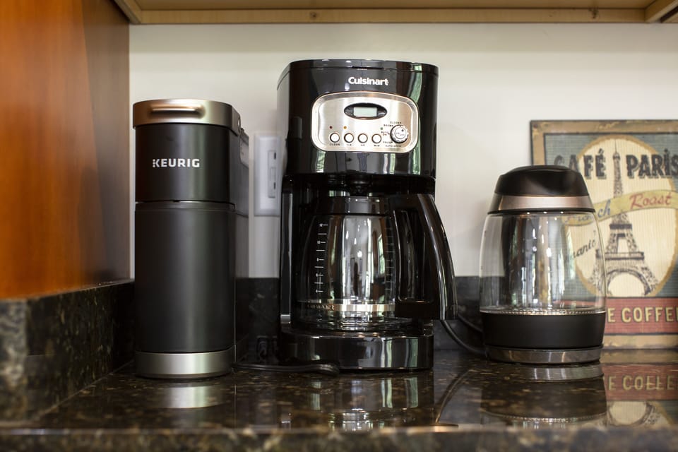 Both types of coffee makers for you to use.