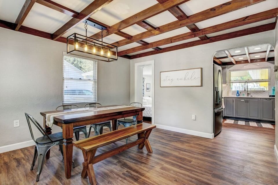 Farmhouse style dining area