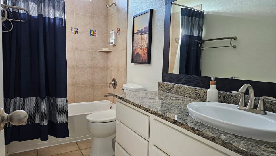 full bathroom between bedrooms 2 & 3