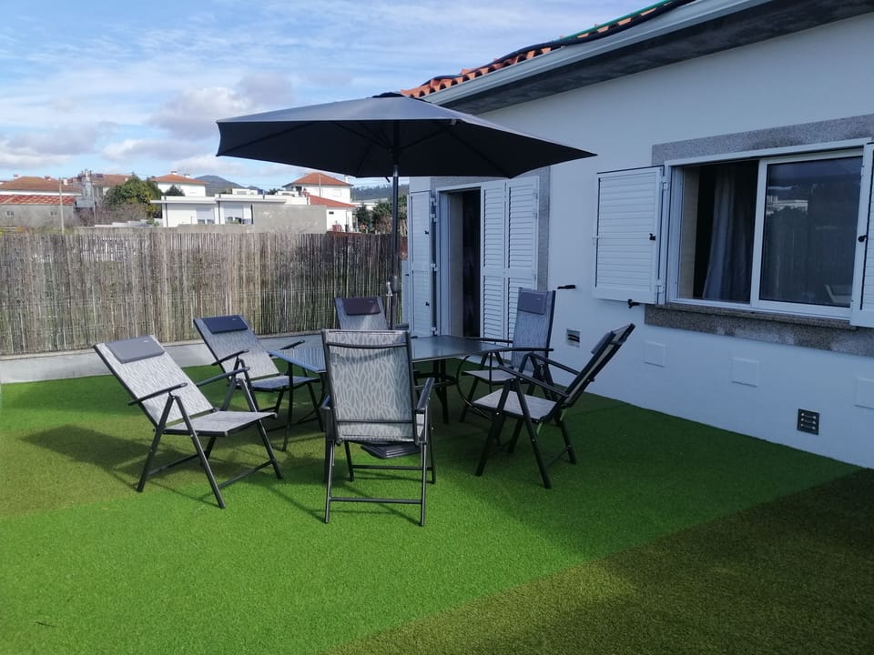 Sala de estar- terraço com 34 m2. Exclusivo dos hóspedes.