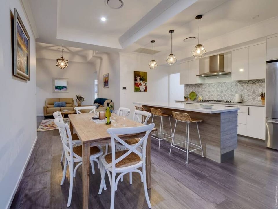 Share a meal together. Cook up a BBQ on the back deck then eat together inside in the AC.
