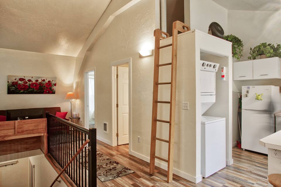 Ladder leading up to the children's loft. 