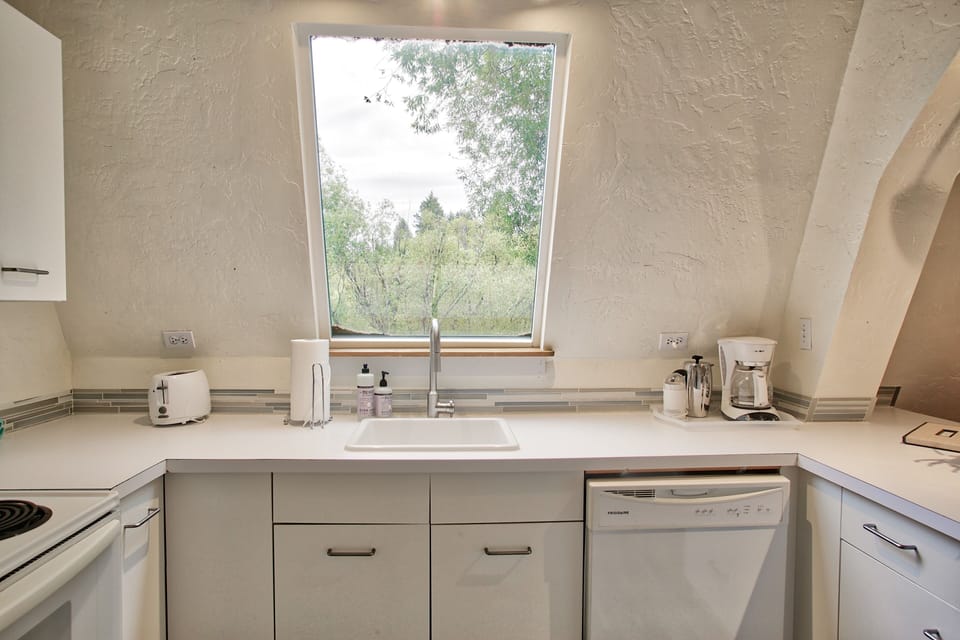 Washing dishes with a view.