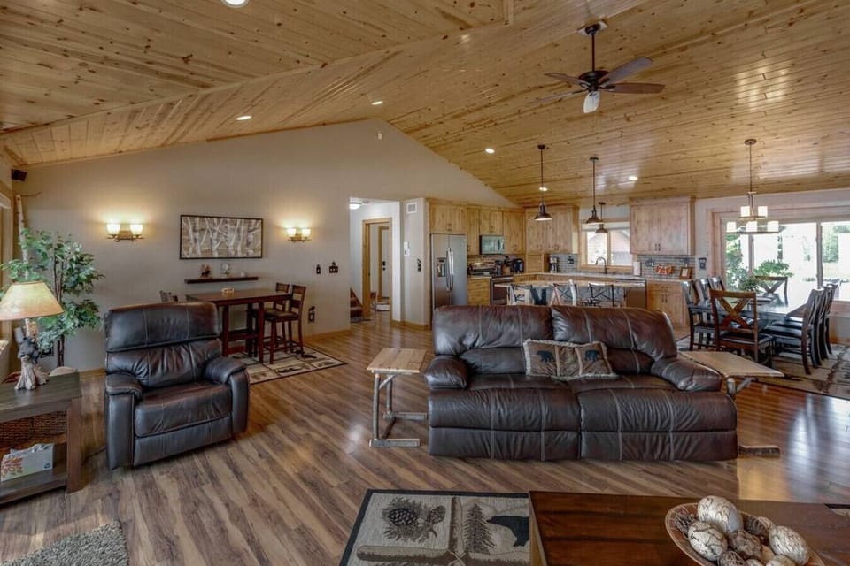 Unwind in the open, serene living room