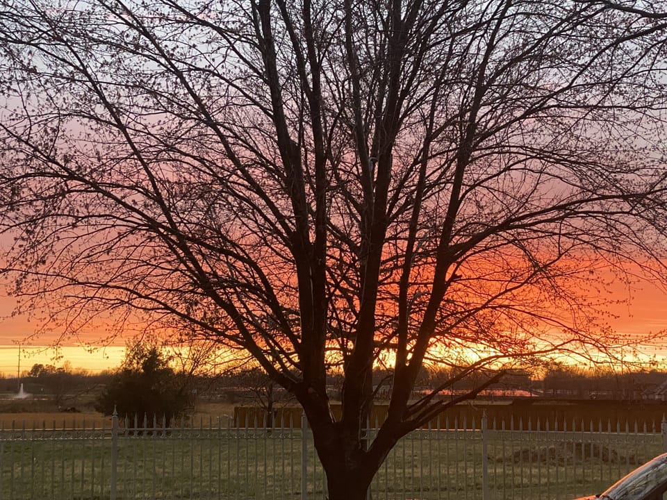 Lovely sunsets from the front porch
